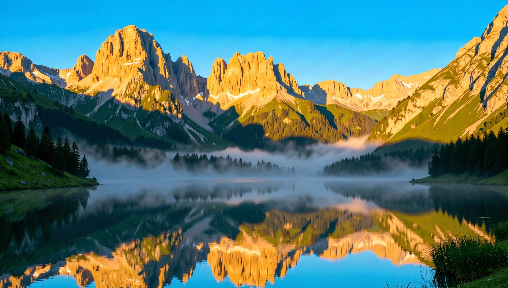 Alpine Morgensonne
